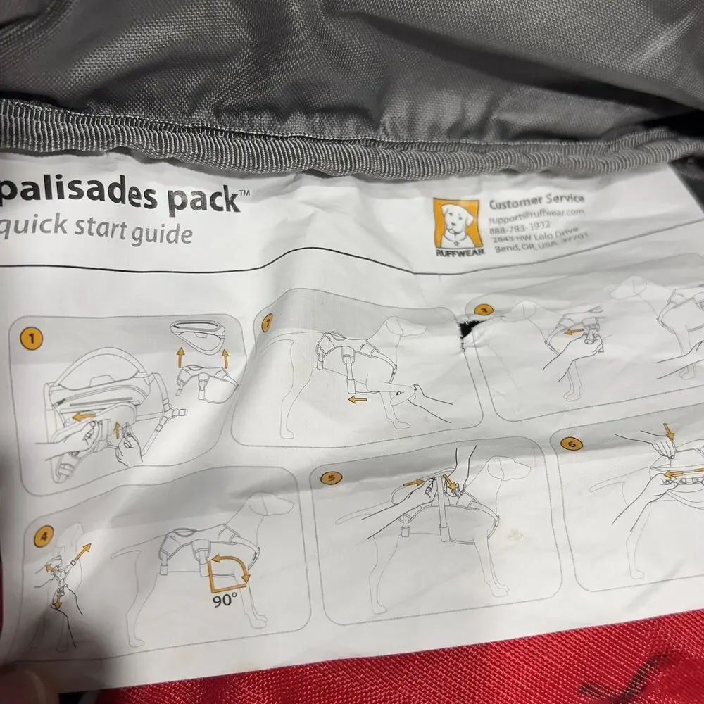 Ruffwear Palisades Dog Gear Pack Dual Saddlebags Medium No Harness, No Bladders